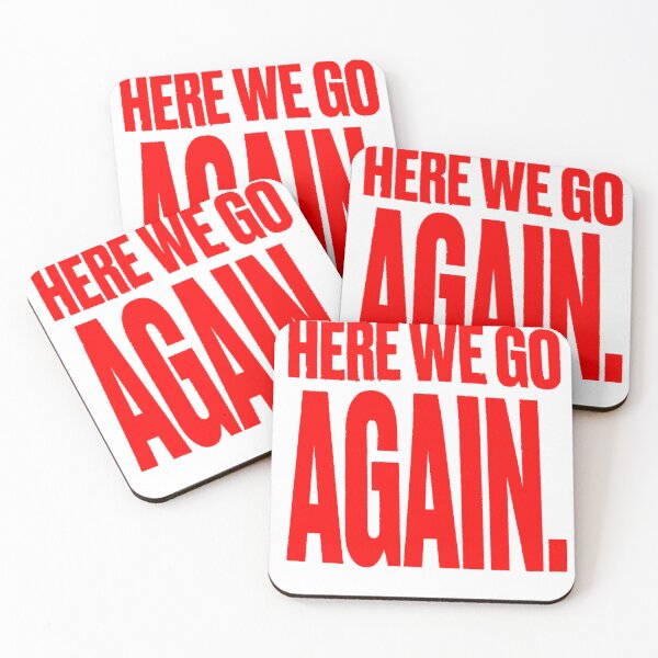 Item preview, Here We Go Again – Bold Red Typography designed and sold by Spenceless Designz.