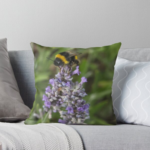 Item preview, Bumble Bee lavender nature insect  designed and sold by littlegreennote.