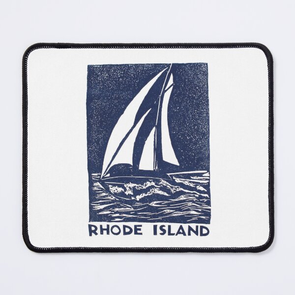 Item preview, Rhode Island Sailboat Block Print Art designed and sold by tiigerdad.