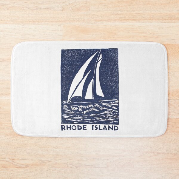 Item preview, Rhode Island Sailboat Block Print Art designed and sold by tiigerdad.