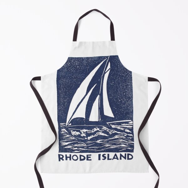 Item preview, Rhode Island Sailboat Block Print Art designed and sold by tiigerdad.