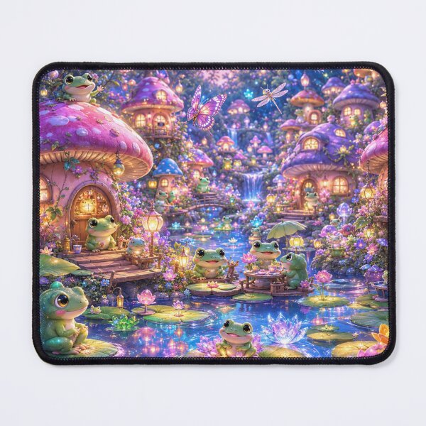 Item preview, Frog Mushroom Village designed and sold by Gold&pixels.