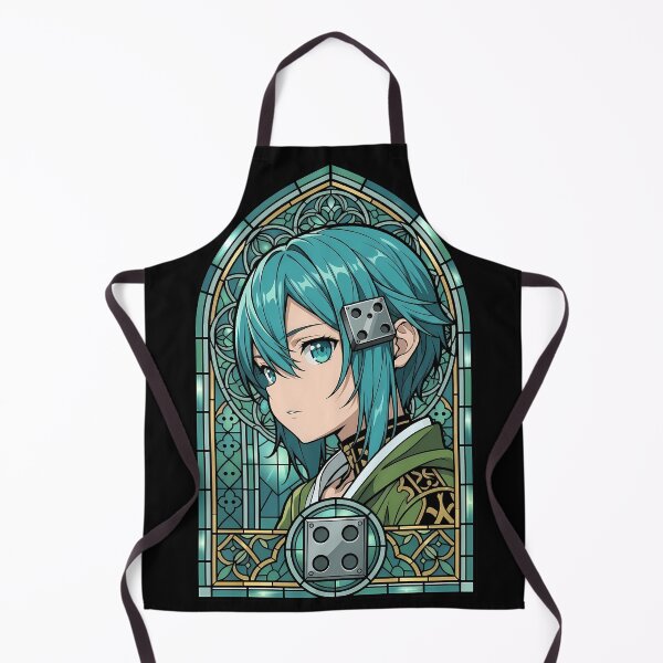 Item preview, Sinon Sword Art Online Teal Stained Glass Portrait designed and sold by mildaclairmo.