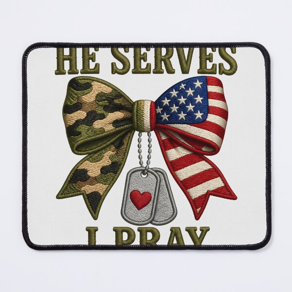 Item preview, He Serves I Pray Military Family Camo Design designed and sold by VectorJoy.