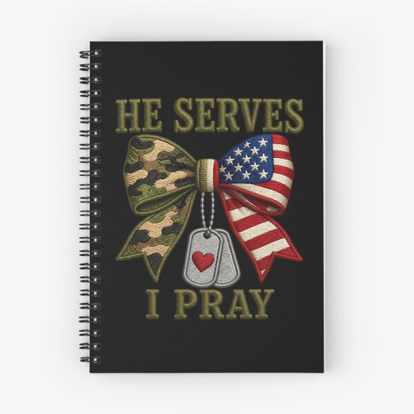 Item preview, He Serves I Pray Military Family Camo Design designed and sold by VectorJoy.