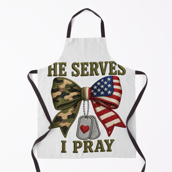 Item preview, He Serves I Pray Military Family Camo Design designed and sold by VectorJoy.
