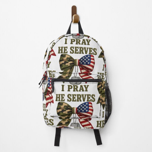 Item preview, He Serves I Pray Military Family Camo Design designed and sold by VectorJoy.