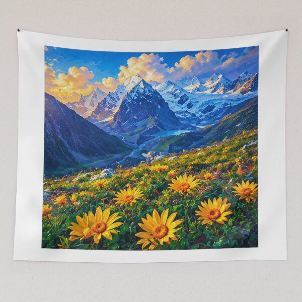 Item preview, Wild flowers in the mountains of Siula Grande designed and sold by anelisaaniego.
