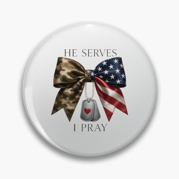 Item preview, He Serves I Pray Military Family Camo Design designed and sold by VectorJoy.