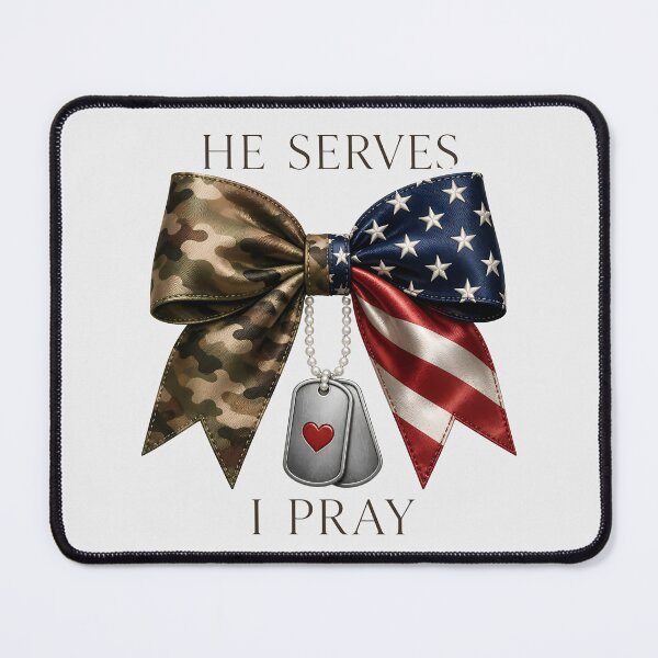Item preview, He Serves I Pray Military Family Camo Design designed and sold by VectorJoy.