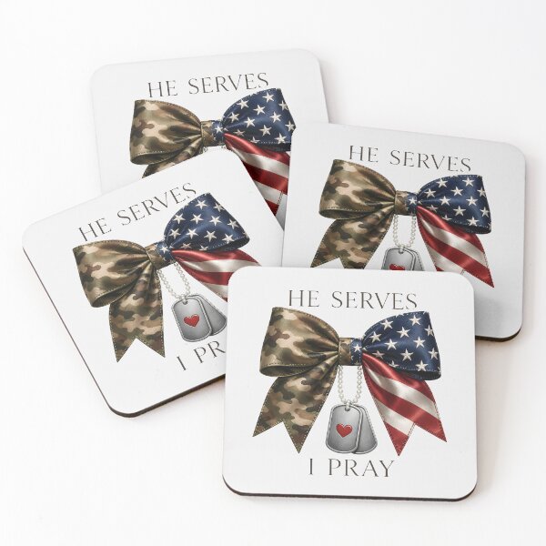 Item preview, He Serves I Pray Military Family Camo Design designed and sold by VectorJoy.