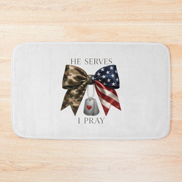 Item preview, He Serves I Pray Military Family Camo Design designed and sold by VectorJoy.