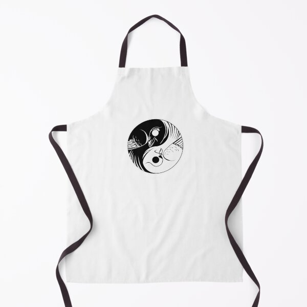 Item preview, raven and dove ying yang symbol designed and sold by nerdy-birdie.
