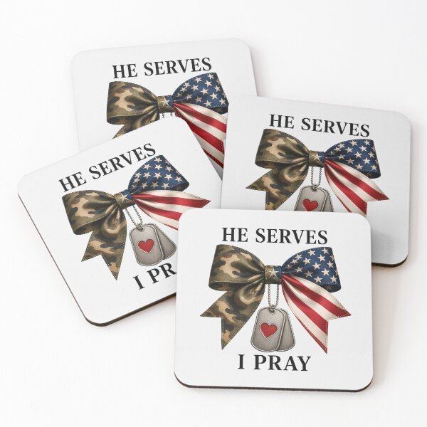 Item preview, He Serves I Pray Military Family Camo Design designed and sold by VectorJoy.