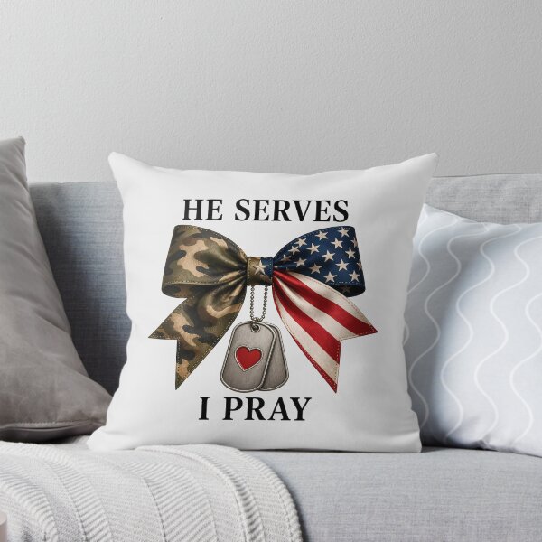 Item preview, He Serves I Pray Military Family Camo Design designed and sold by VectorJoy.
