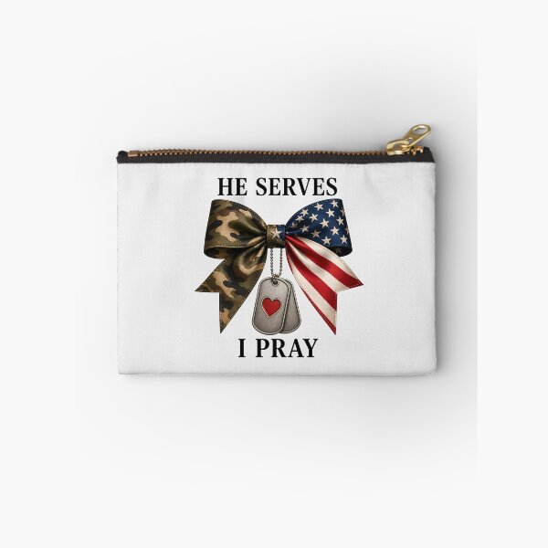 Item preview, He Serves I Pray Military Family Camo Design designed and sold by VectorJoy.