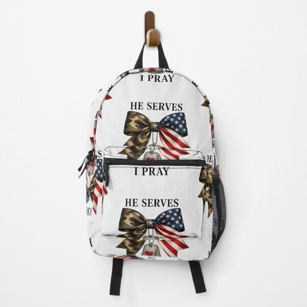Item preview, He Serves I Pray Military Family Camo Design designed and sold by VectorJoy.