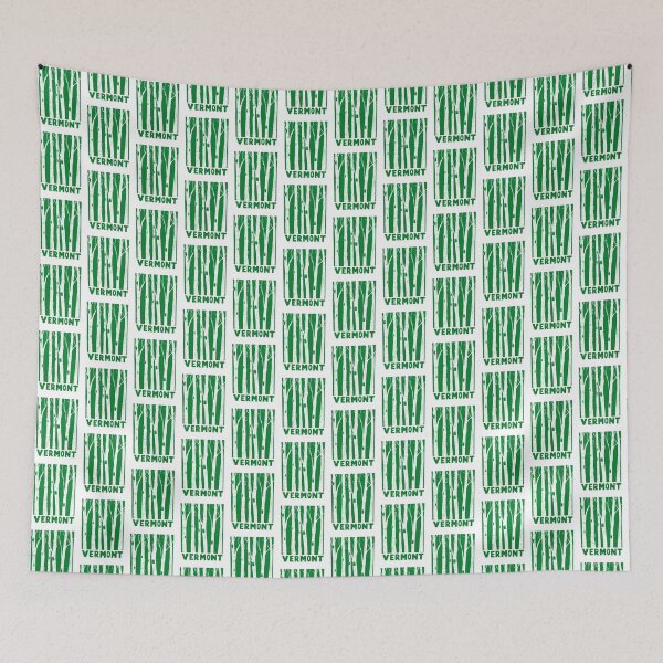 Item preview, Vermont Maple Sugaring Trees Block Print designed and sold by tiigerdad.