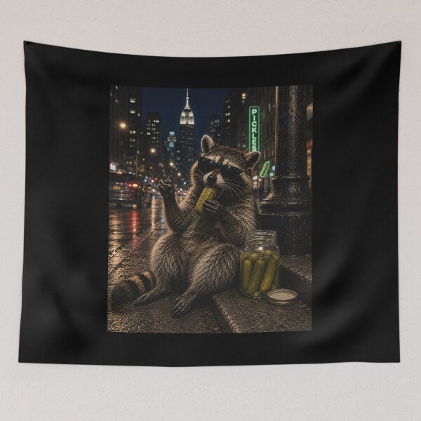 Item preview, Raccoon Eating Pickles designed and sold by CelidaBonde.