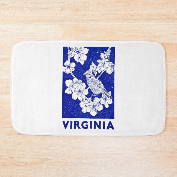 Item preview, Virginia Cardinal Dogwood Block Print designed and sold by tiigerdad.