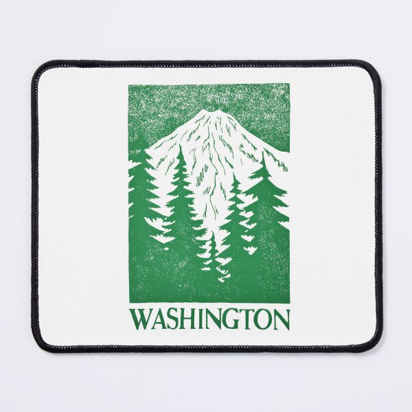 Item preview, Washington Mount Rainier Block Print designed and sold by tiigerdad.