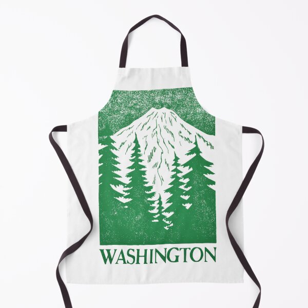 Item preview, Washington Mount Rainier Block Print designed and sold by tiigerdad.