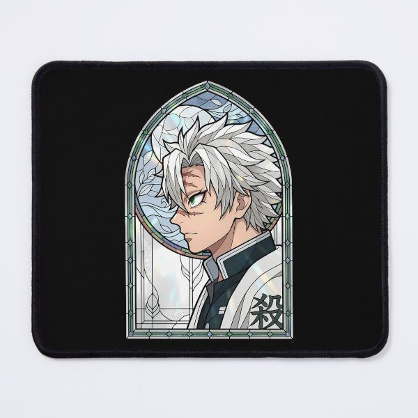 Item preview, Sanemi Shinazugawa Demon Slayer Floral Stained Glass Circle designed and sold by mildaclairmo.