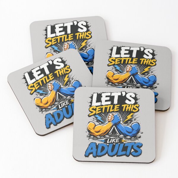 Item preview, Let's Settle This Like Adults Funny Arm Wrestling Humor designed and sold by Cree8if.