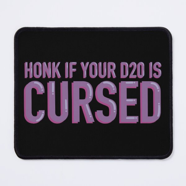 Item preview, Honk If Your D20 Is Cursed Funny DND Bumper Sticker designed and sold by alexmaushaus.