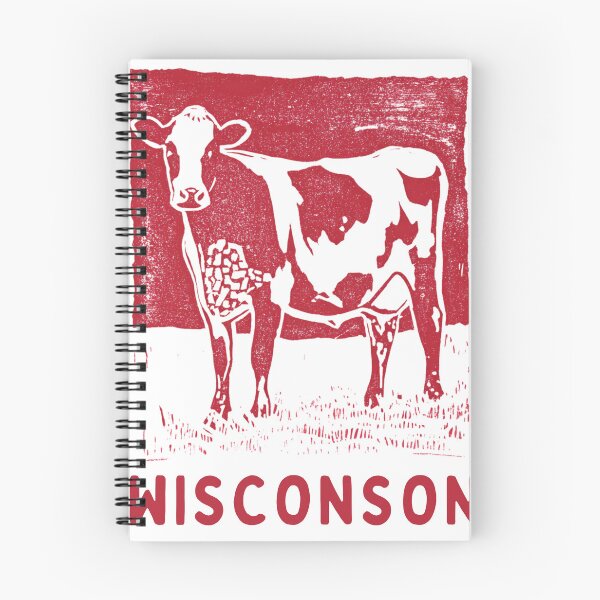 Item preview, Wisconsin Dairy Cow Block Print Art designed and sold by tiigerdad.