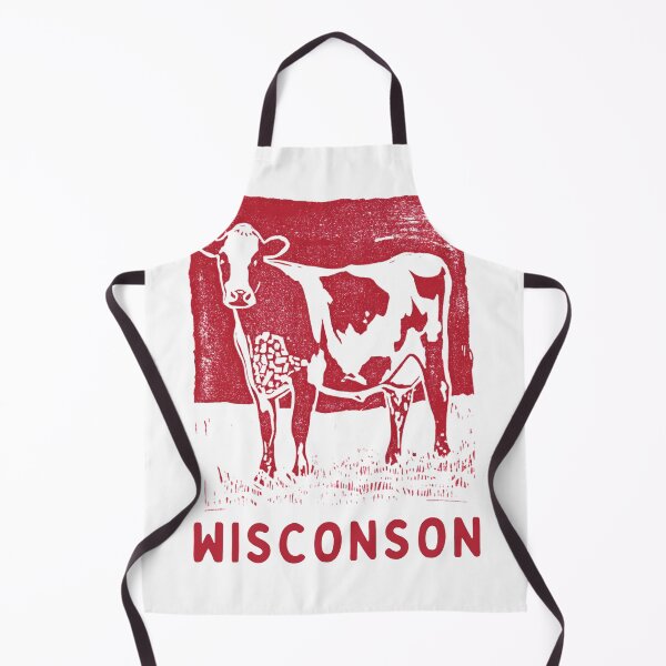 Item preview, Wisconsin Dairy Cow Block Print Art designed and sold by tiigerdad.