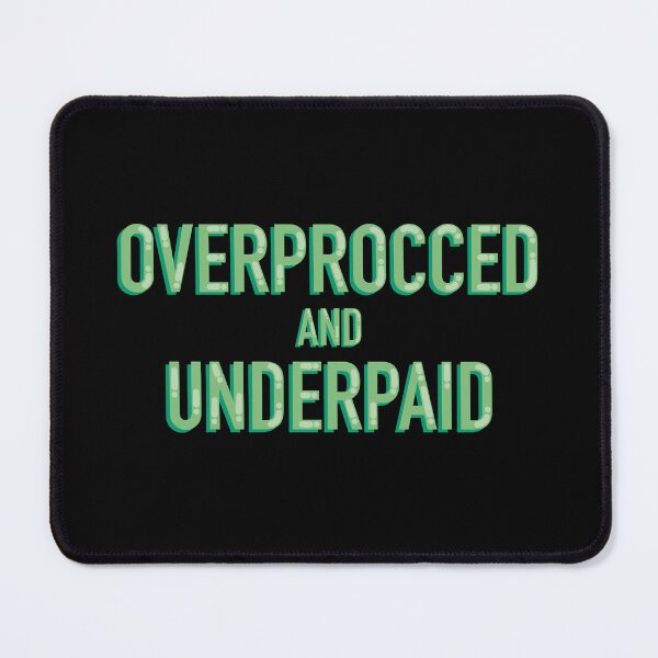 Item preview, Overprocced And Underpaid Pixel Fantasy Gaming Sticker Decal designed and sold by alexmaushaus.
