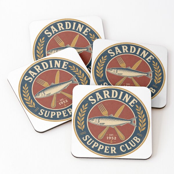 Item preview, Sardine Supper Club Retro Emblem designed and sold by BoosterShop.