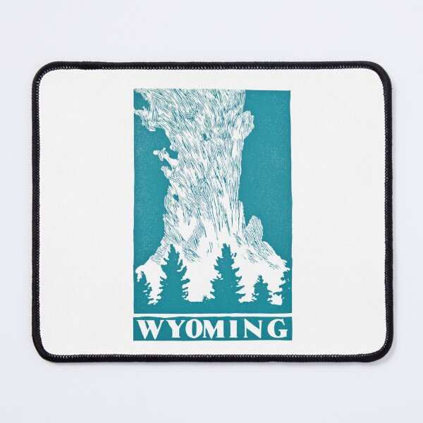 Item preview, Wyoming Old Faithful Geyser Block Print designed and sold by tiigerdad.