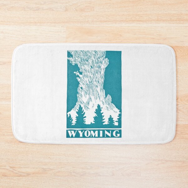 Item preview, Wyoming Old Faithful Geyser Block Print designed and sold by tiigerdad.