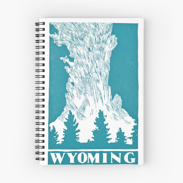 Item preview, Wyoming Old Faithful Geyser Block Print designed and sold by tiigerdad.