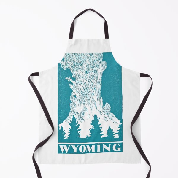Item preview, Wyoming Old Faithful Geyser Block Print designed and sold by tiigerdad.