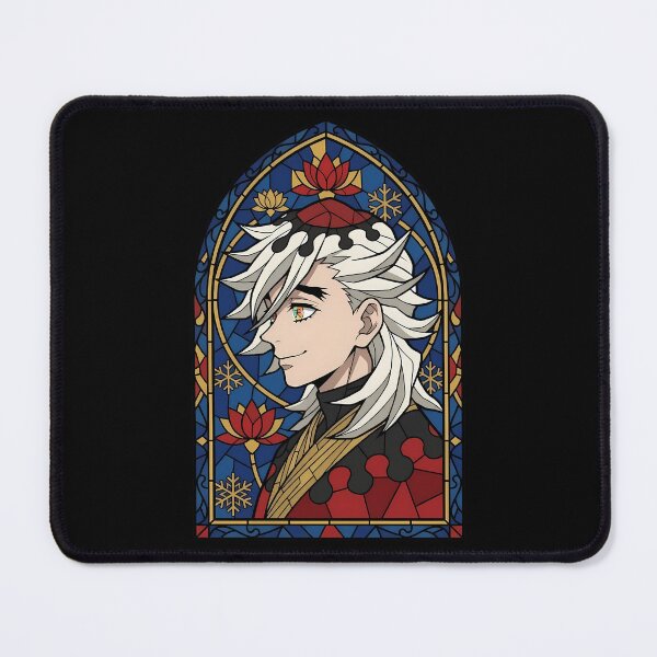 Item preview, Douma Demon Slayer Blue Stained Glass Lotus Profile designed and sold by mildaclairmo.