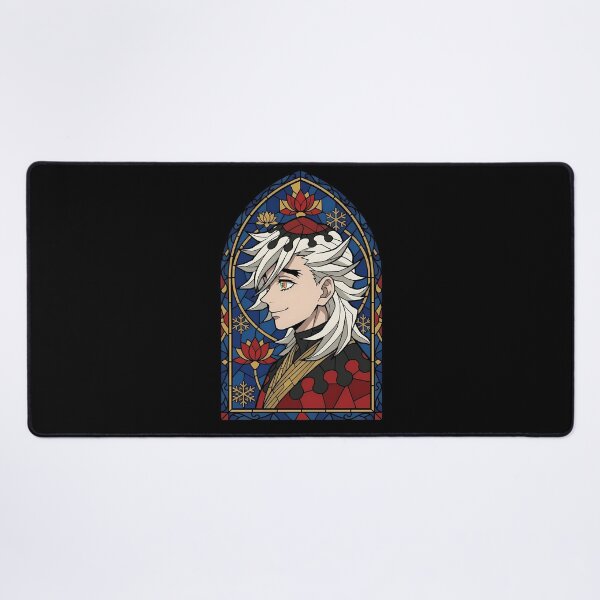 Item preview, Douma Demon Slayer Blue Stained Glass Lotus Profile designed and sold by mildaclairmo.