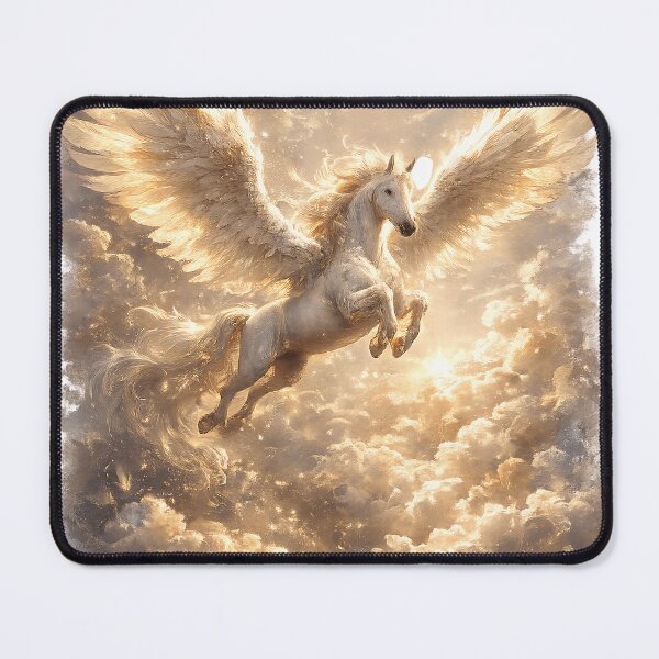 Item preview, Celestial Pegasus | Wings of Light Fantasy Painting designed and sold by Origamoart.