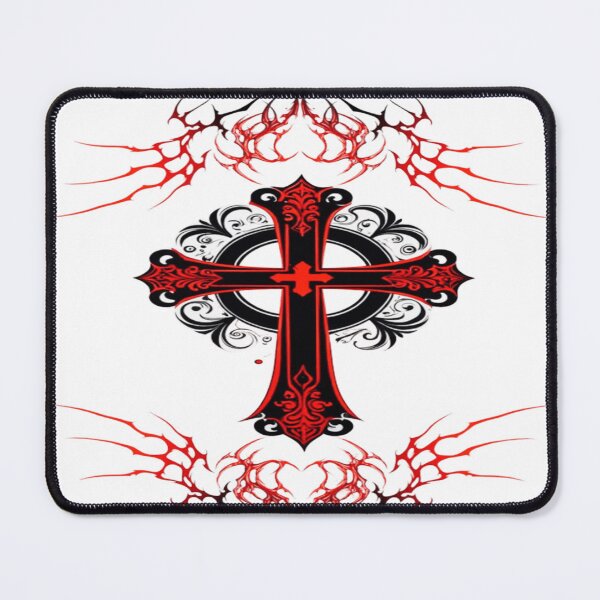 Item preview, Gothic Red Cross Christian Tribal Art designed and sold by BaddieNz.