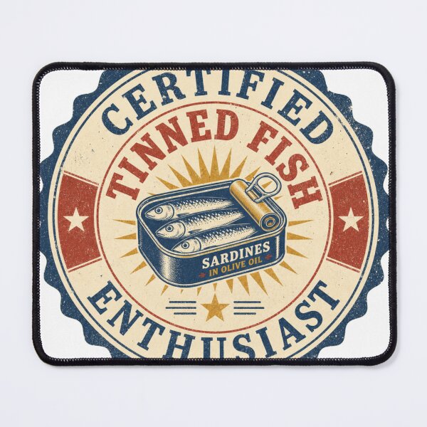Item preview, Certified Tinned Fish Enthusiast seal designed and sold by BoosterShop.
