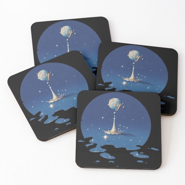 Item preview, Cosmic Drop Spire Blue Graphic Design designed and sold by TeeParteaArt.