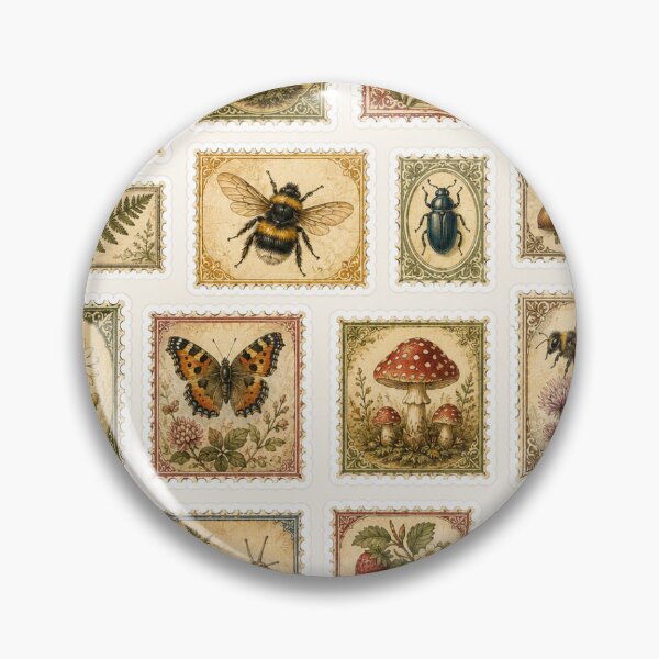 Item preview, Vintage stamps Sticker designed and sold by couragecriativa.