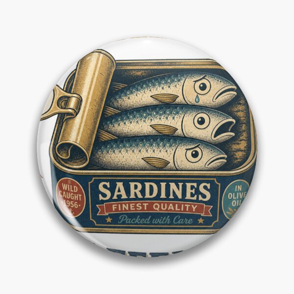 Item preview, Little Fish Big Feelings Sardines Tin designed and sold by BoosterShop.