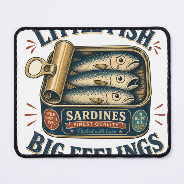 Item preview, Little Fish Big Feelings Sardines Tin designed and sold by BoosterShop.