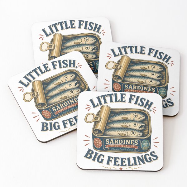 Item preview, Little Fish Big Feelings Sardines Tin designed and sold by BoosterShop.