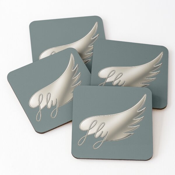 Item preview, Fly Angel Wing Metallic Logo | Luxury Typography Wing | Elegant Silver Line Art | Inspirational Minimalist Design designed and sold by Ginastle26.