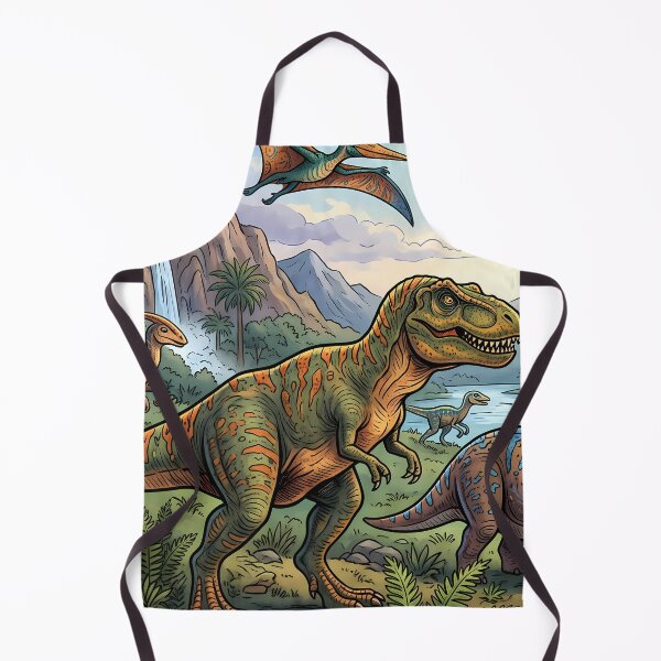 Item preview, Color Rex Dinosaur World Jurassic Landscape Art designed and sold by ART ATTACK ZONE.