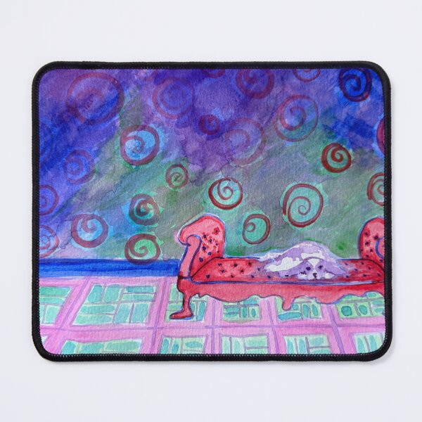 Item preview, Purple Cavalier King Charles Spaniel In a Rainbow Room designed and sold by ArtwithaFriend.